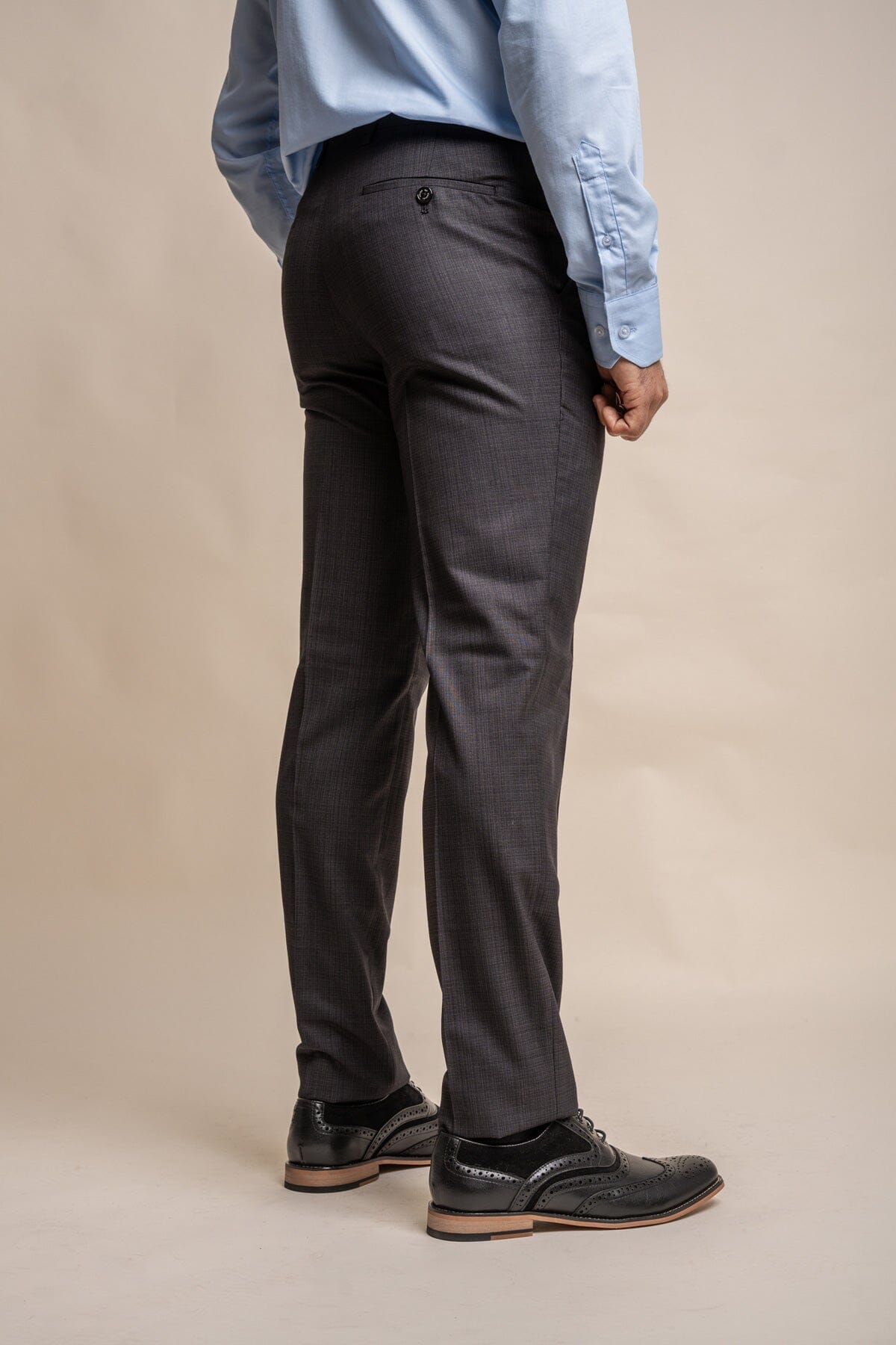 Graphite Check Trousers - STOCK CLEARANCE - Trousers Sale - 