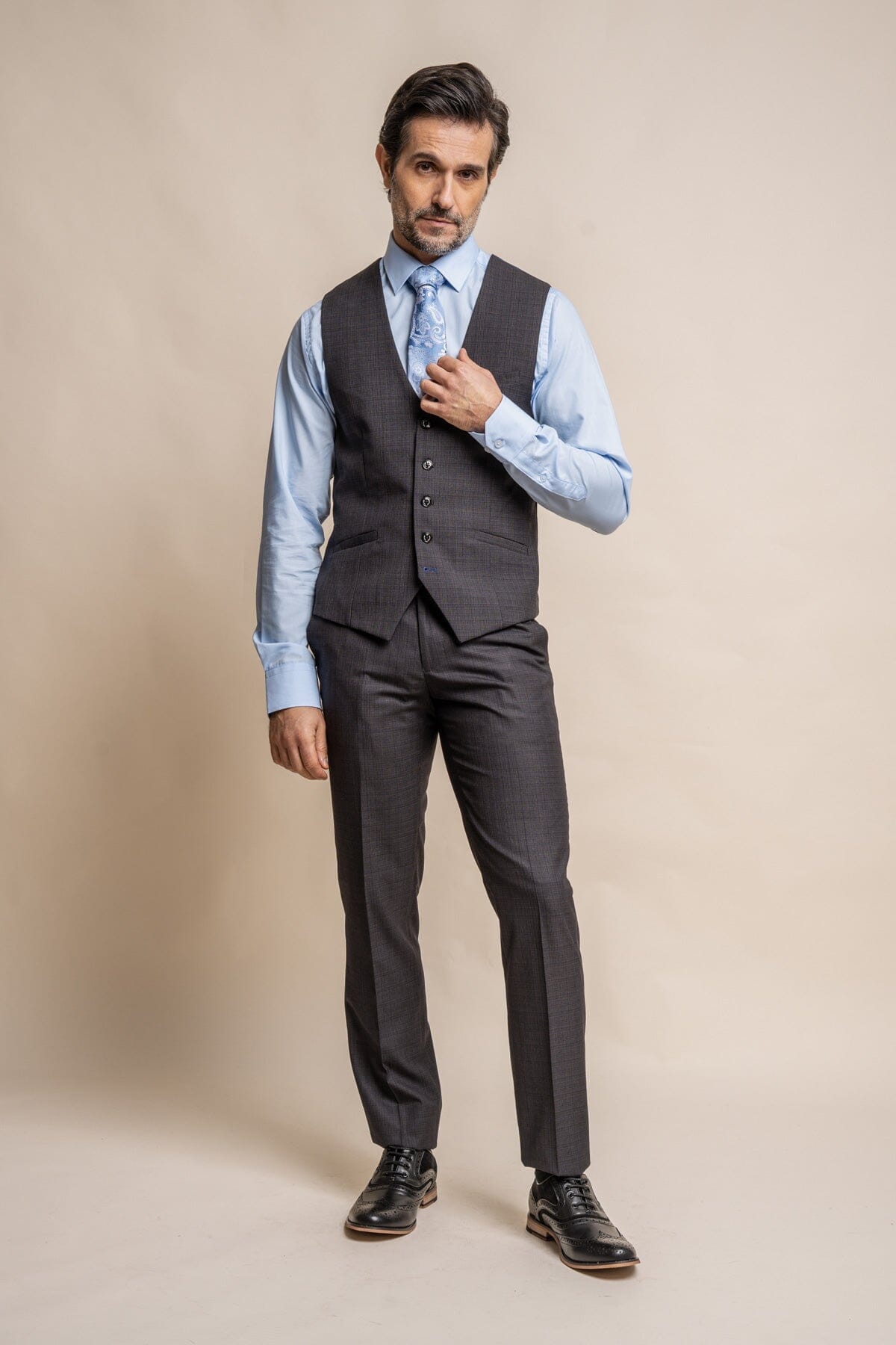 Graphite Check Trousers - STOCK CLEARANCE - Trousers Sale - 