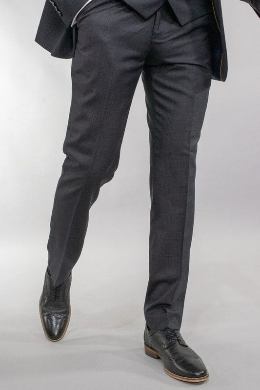 Graphite Check Trousers - Trousers Sale - 