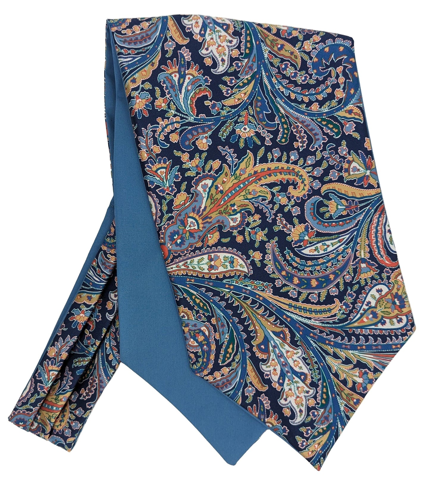 Great Missenden Blue Liberty Silk Cravat - Cravats - - THREADPEPPER