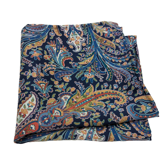 Great Missenden Blue Liberty Silk Handkerchief - Handkerchiefs - - THREADPEPPER