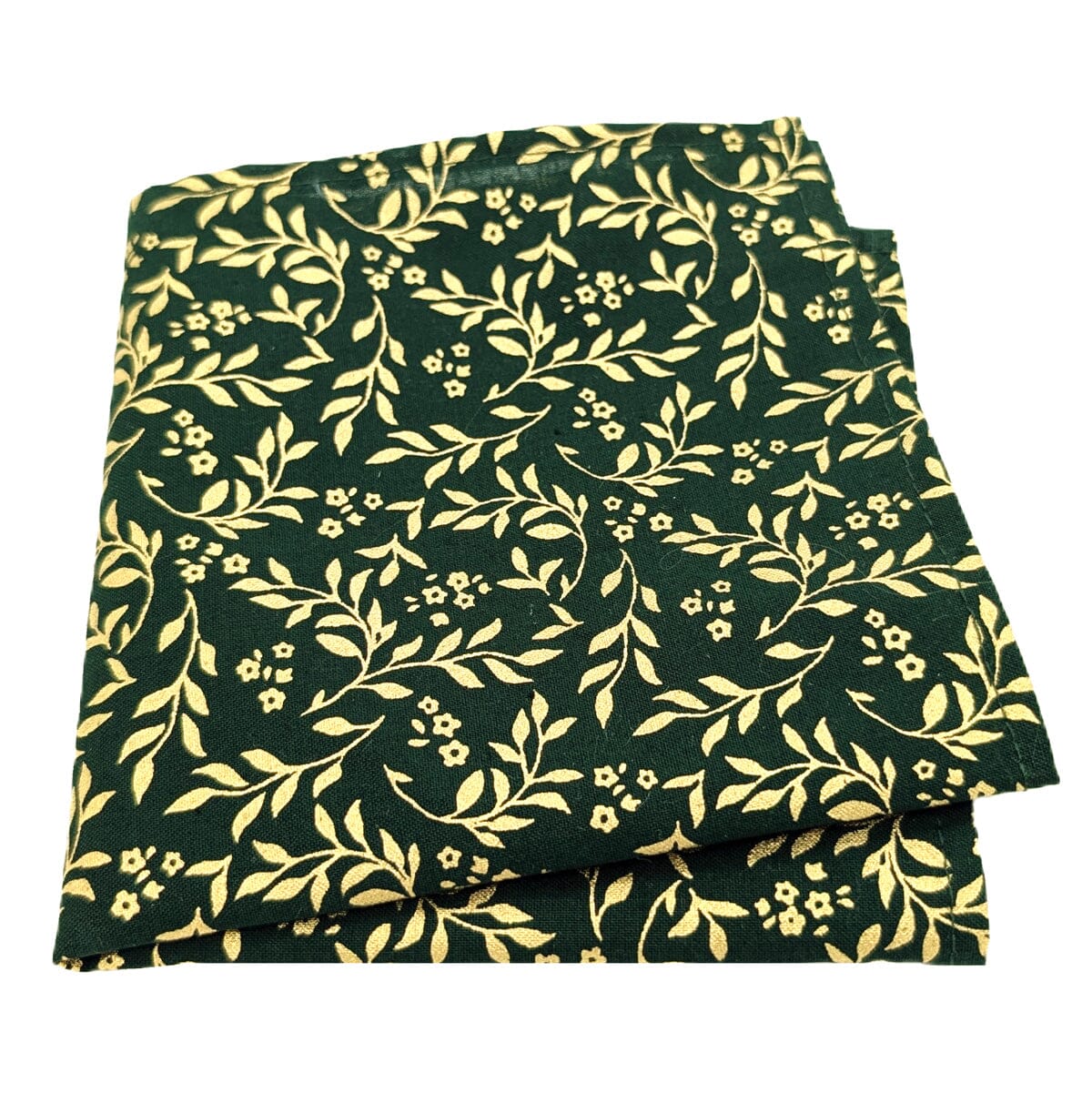 Green & Gold Leaves Pocket Square - Handkerchiefs - 