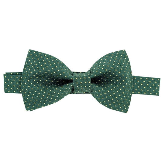 Green & Gold Spot Bow Tie - Bow Ties - 