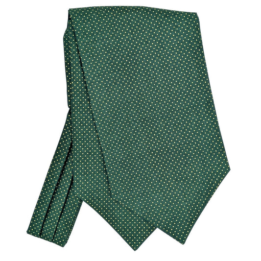 Green & Gold Spot Cravat - Cravats - 