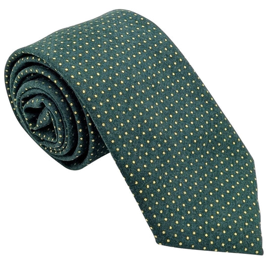 Green & Gold Spot Tie - Ties - 