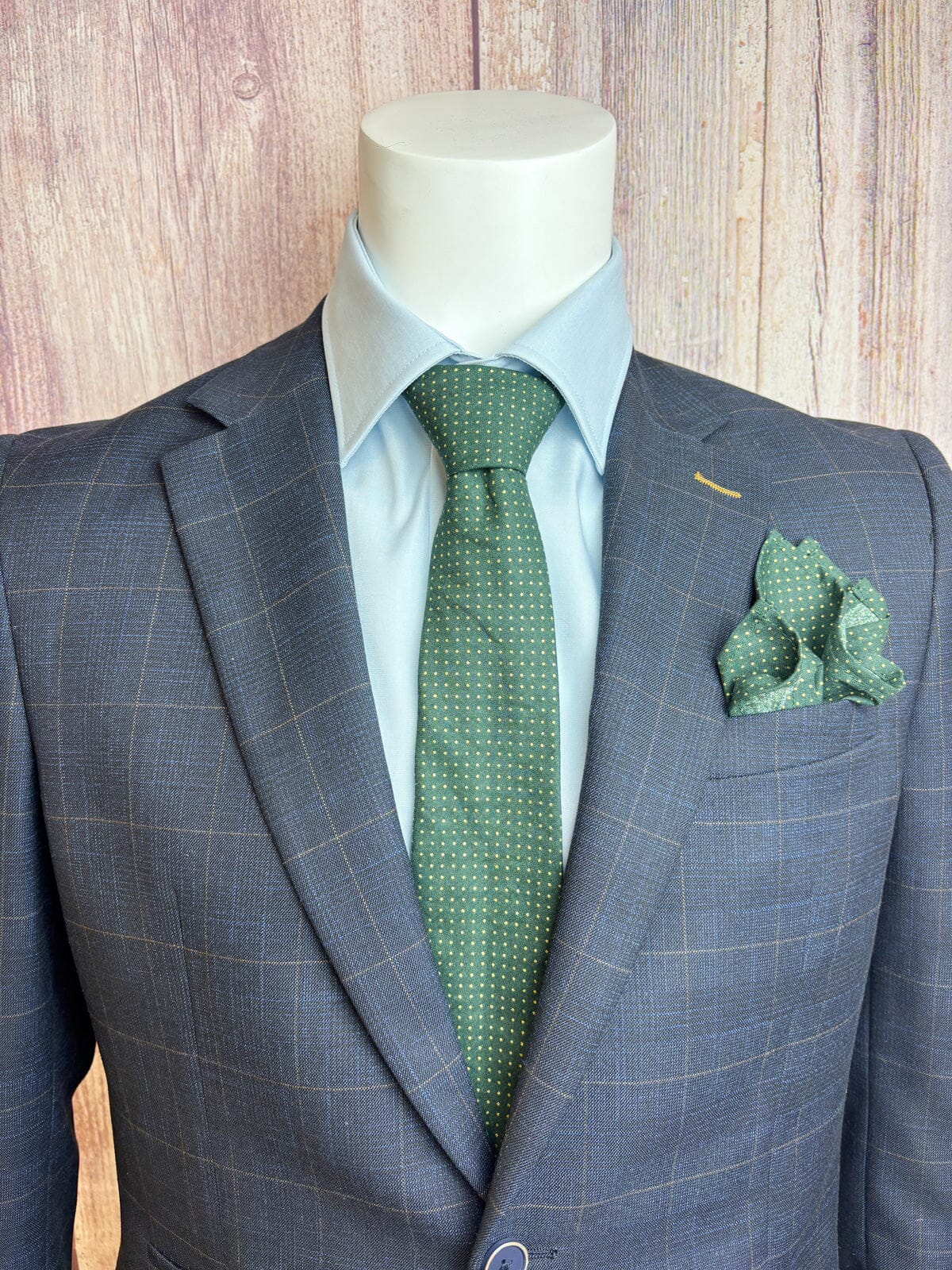 Green & Gold Spot Tie - Ties - 
