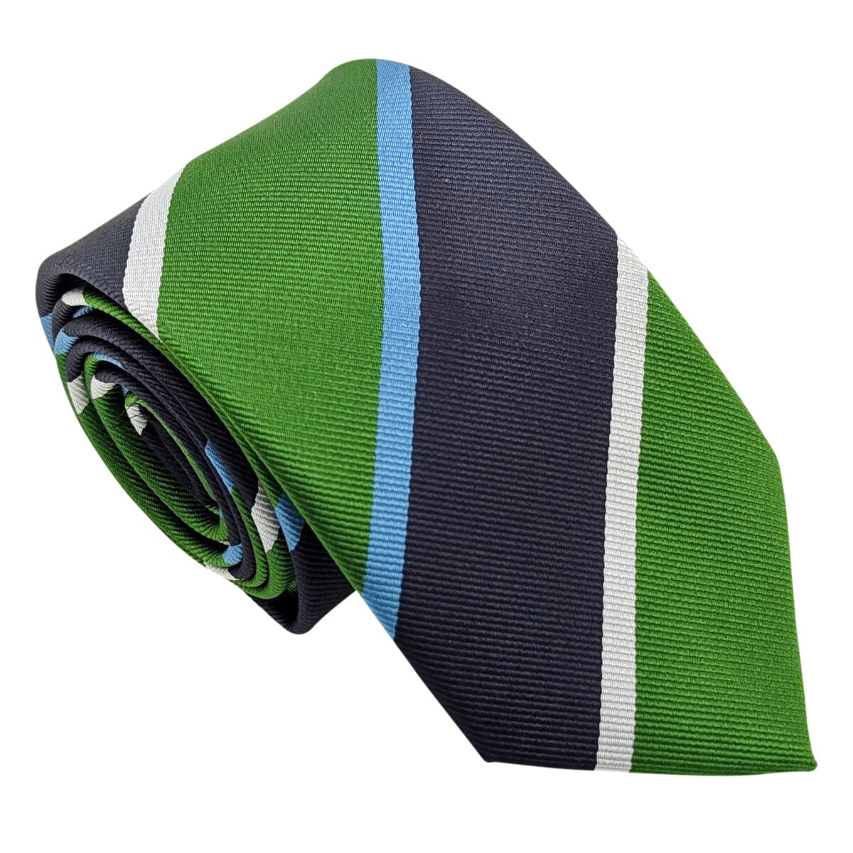 Green Stripe Wedding Tie - Wedding Tie - Polyester Regular Tie Only