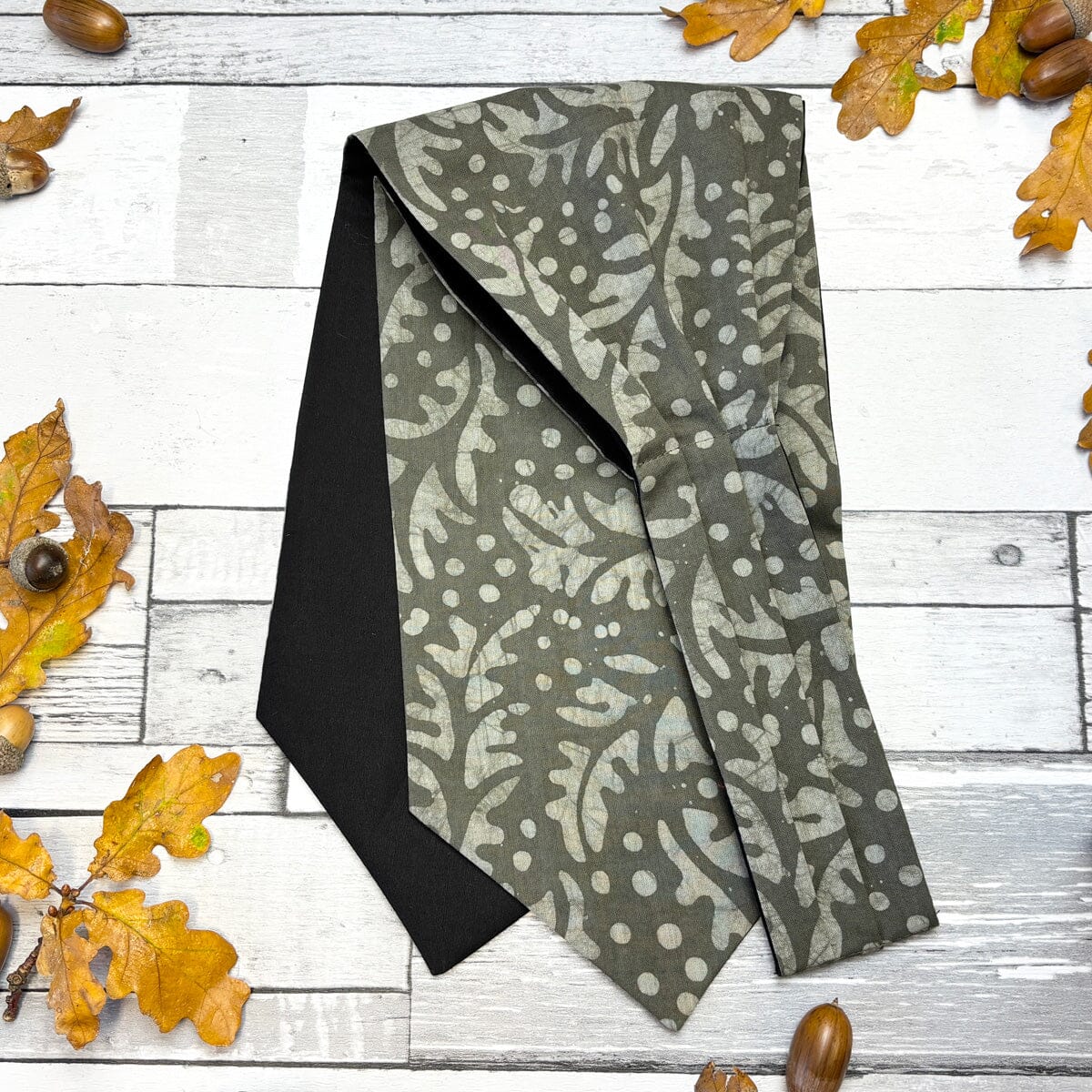 Grey Batik Hand-Dyed Cotton Cravat - Cravats - 