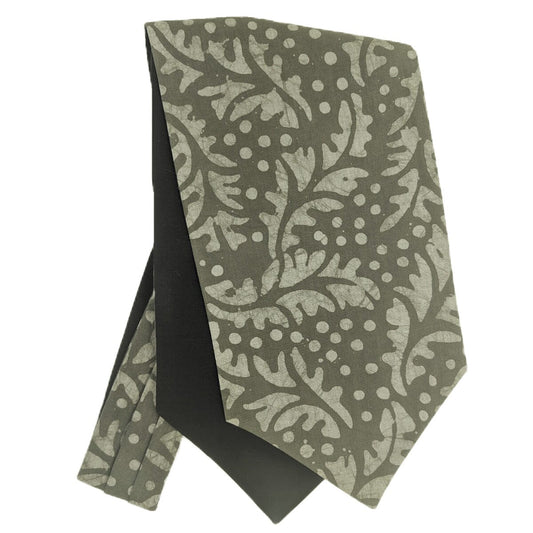 Grey Batik Hand-Dyed Cotton Cravat - Cravats - 