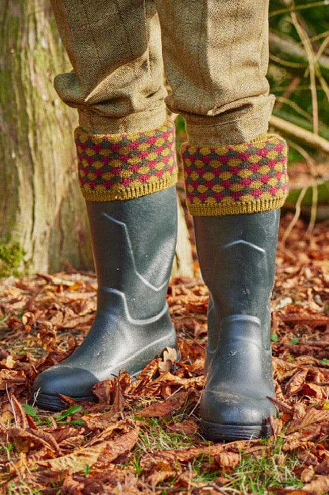 Hadleigh Diamond Harlequin Shooting Socks - Socks - - THREADPEPPER