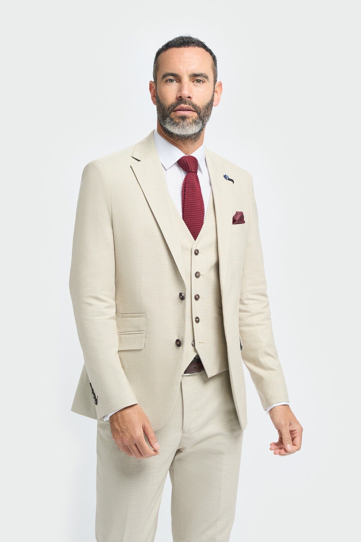 Hampton Beige 2 Piece Suit - Suits - 