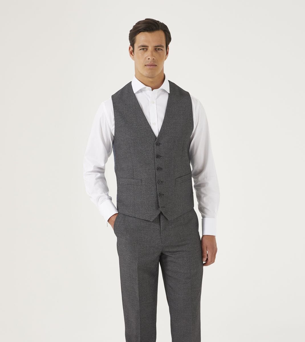 Harcourt Grey Waistcoat - STOCK CLEARANCE - Waistcoats Sale - 34R 