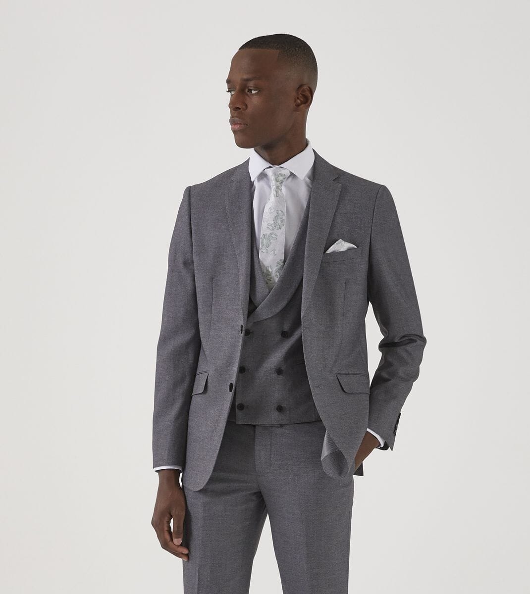 Harcourt Silver 3 Piece Suit - Suits - 