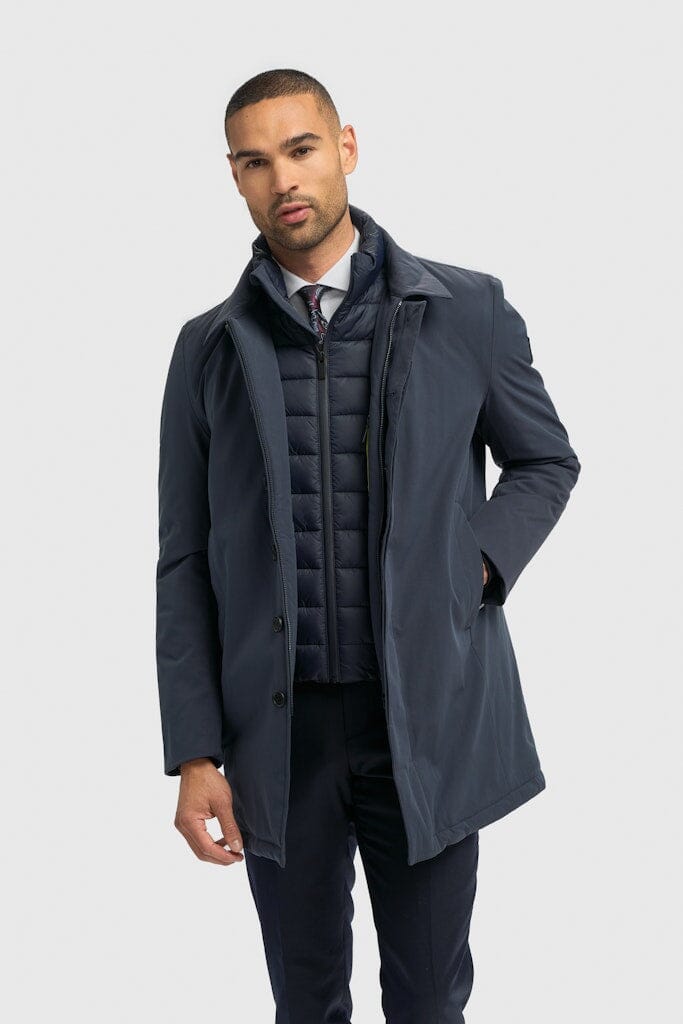 Heston Overcoat - Coats - Navy XS 