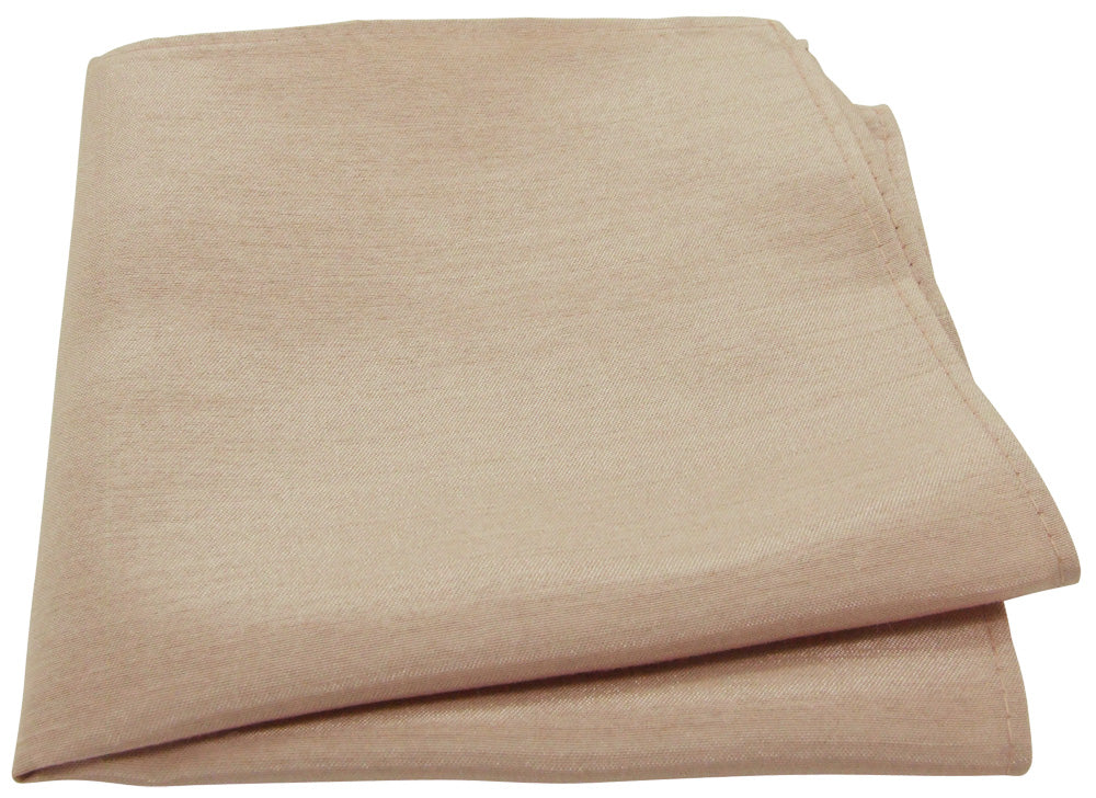 Clearance - Latte Shantung Pocket Square