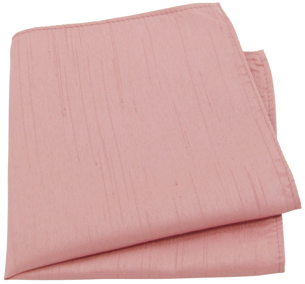 Clearance - Light Rose Shantung Pocket Square