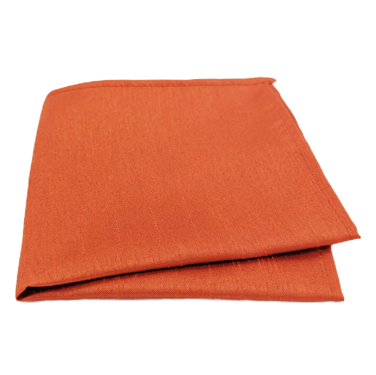 Clearance - Rust Shantung Pocket Square
