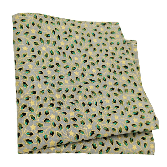 Holly Leaves Pocket Square - Handkerchiefs - 