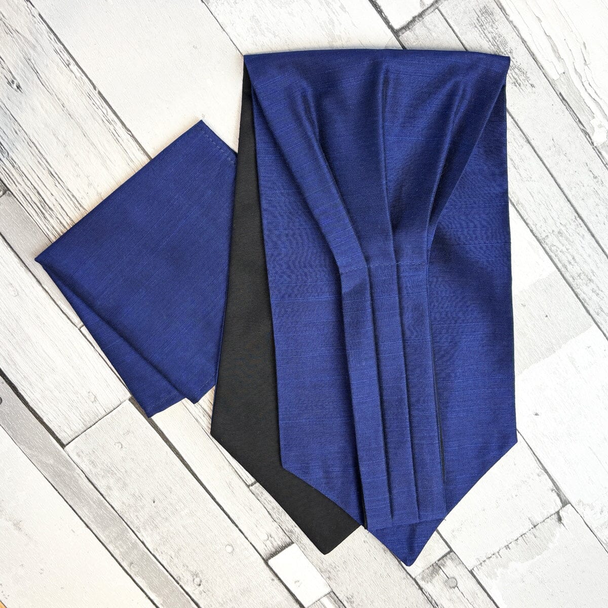 Imperial Blue Dupion Cravat - Cravats - 