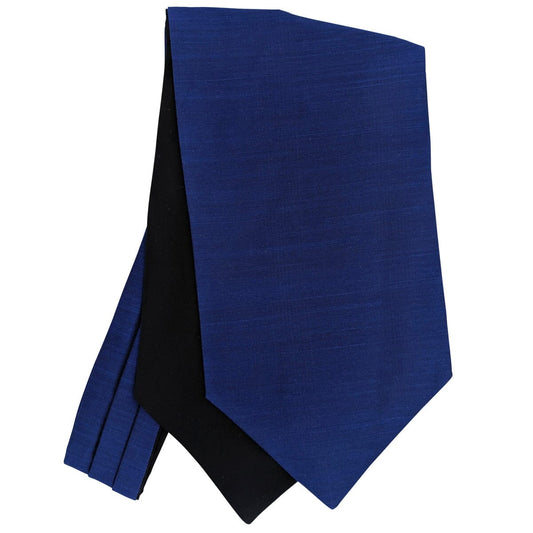 Imperial Blue Dupion Cravat - Cravats - 