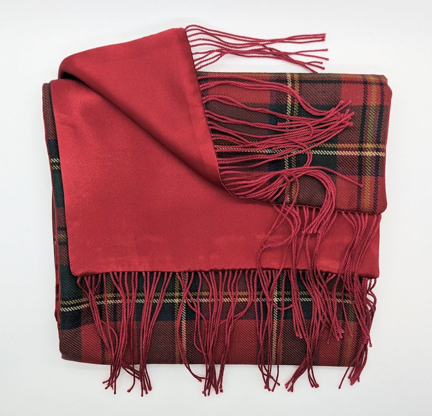 Jolly Tartan Wool Backed Silk Scarf - Scarves - 