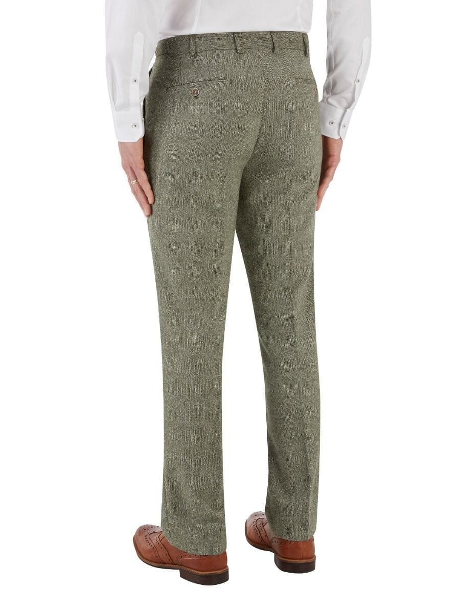 Jude Sage Herringbone 3 Piece Suit - Suits - 