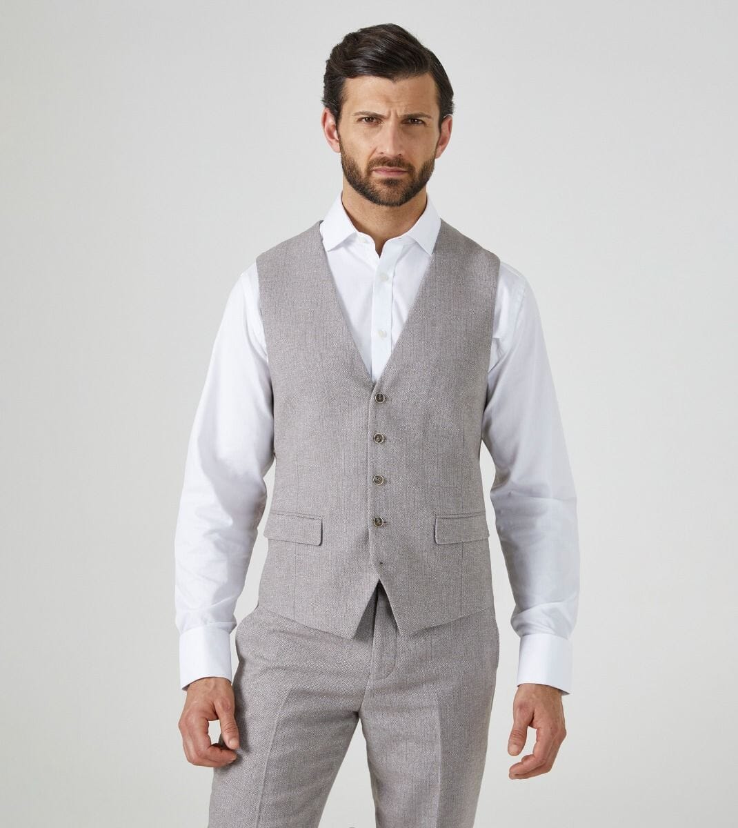 Jude Stone Herringbone 3 Piece Suit - Suits - 