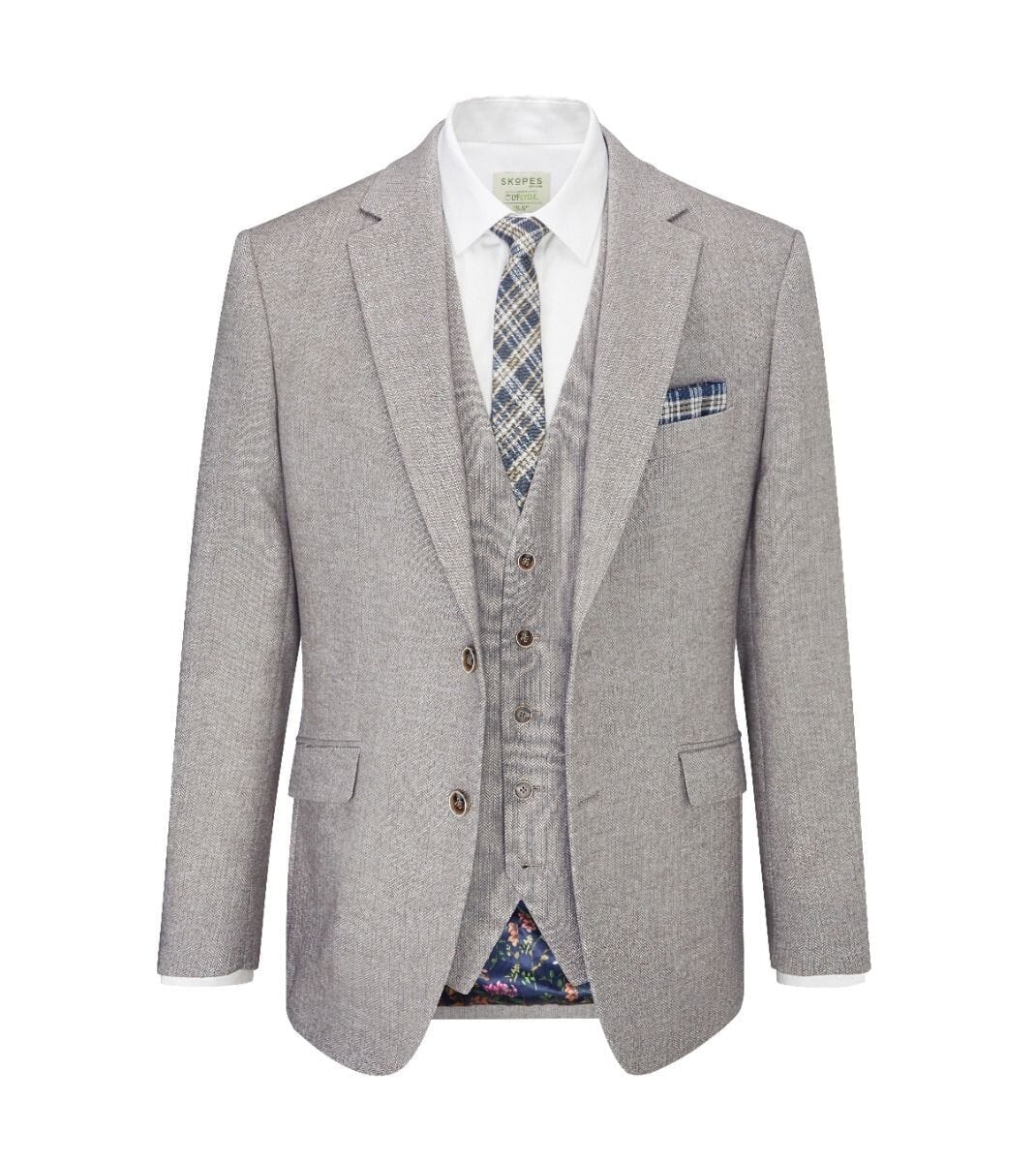 Jude Stone Herringbone 3 Piece Suit - Suits - 