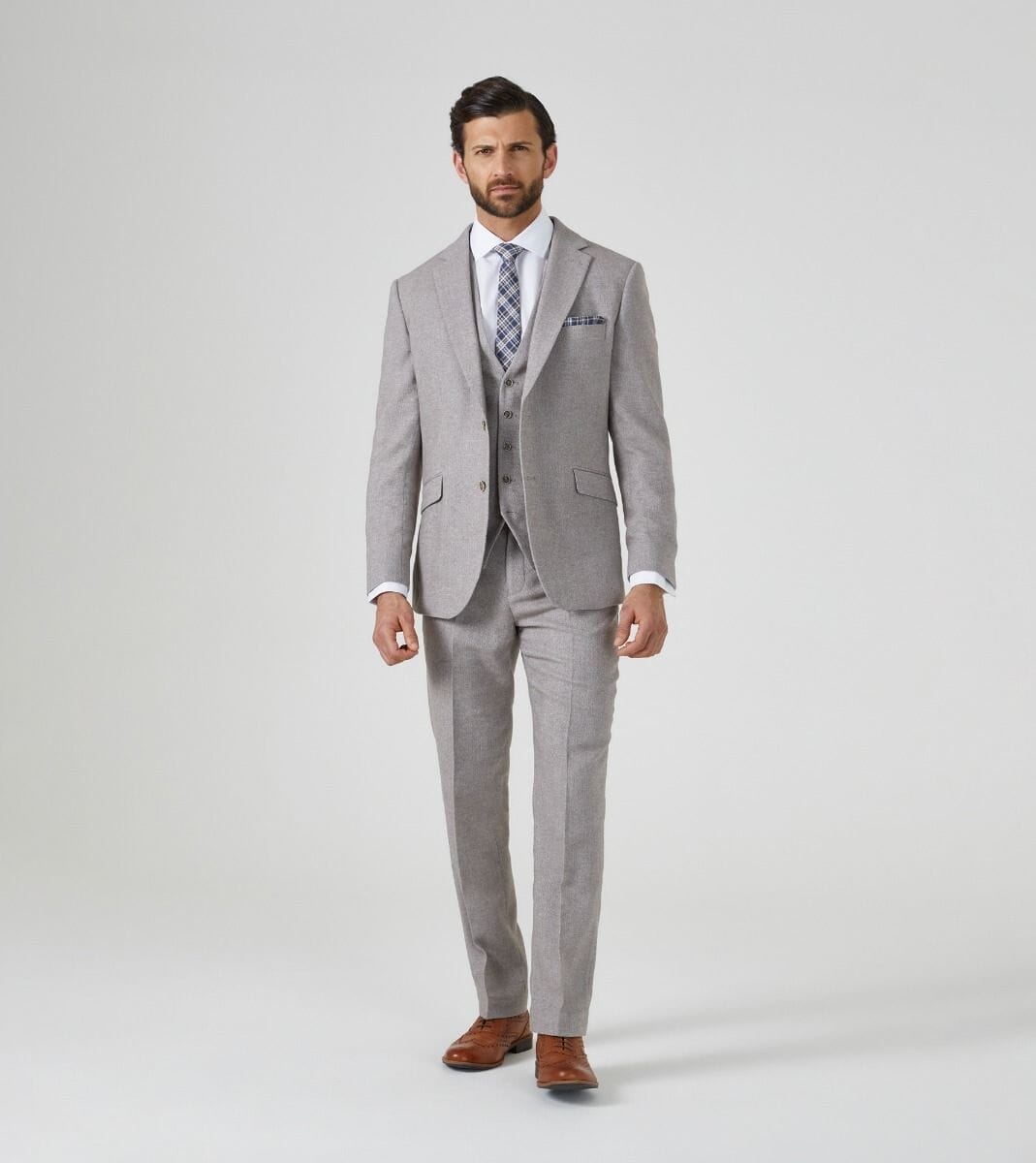 Jude Stone Herringbone 3 Piece Suit - Suits - 