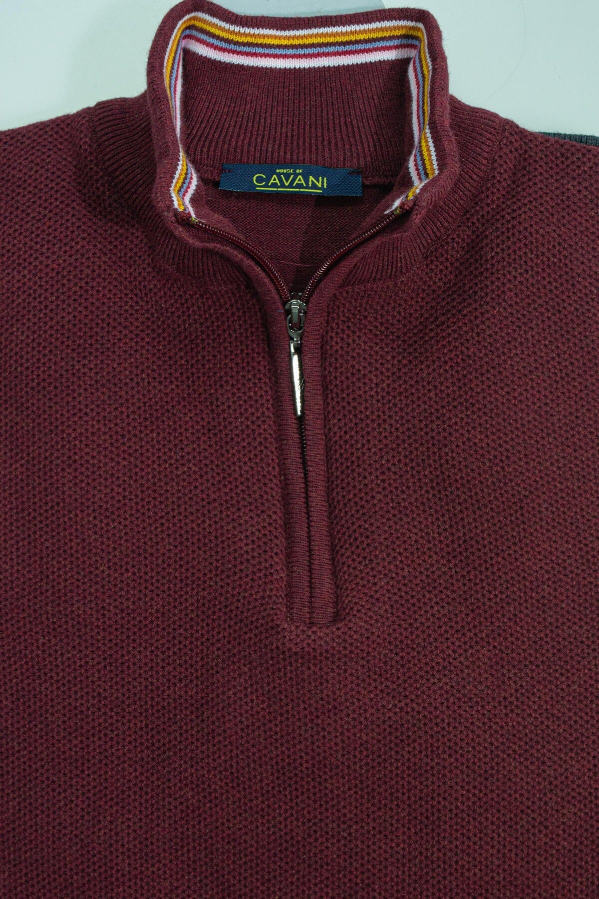 Kyle Wine Half Zip Jumper - Jumpers - 