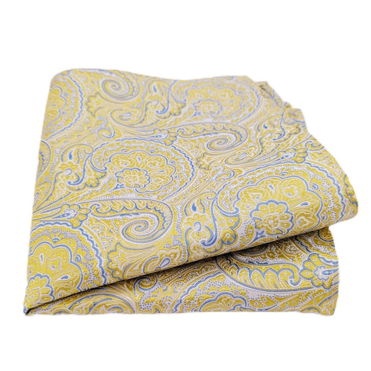 Lemon Paisley Pocket Square - Accessories - 