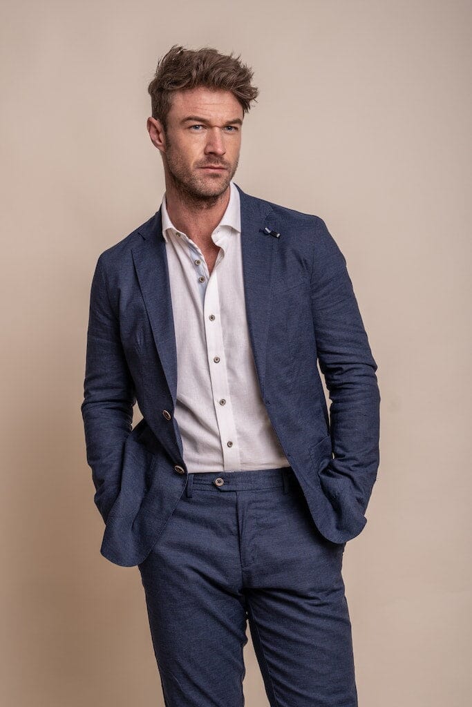 Lightweight Navy Linen Blazer - STOCK CLEARANCE - Blazers & Jackets Sale - 