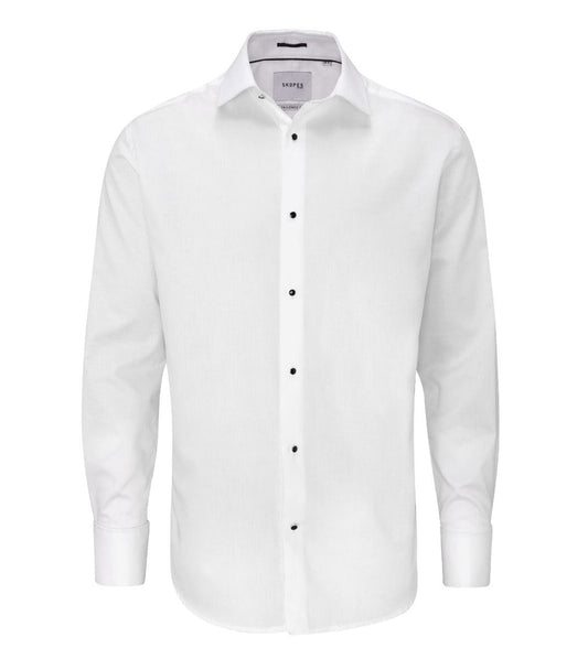 Luxury White Cotton Dress Shirt - Shirts - 14.5" - THREADPEPPER