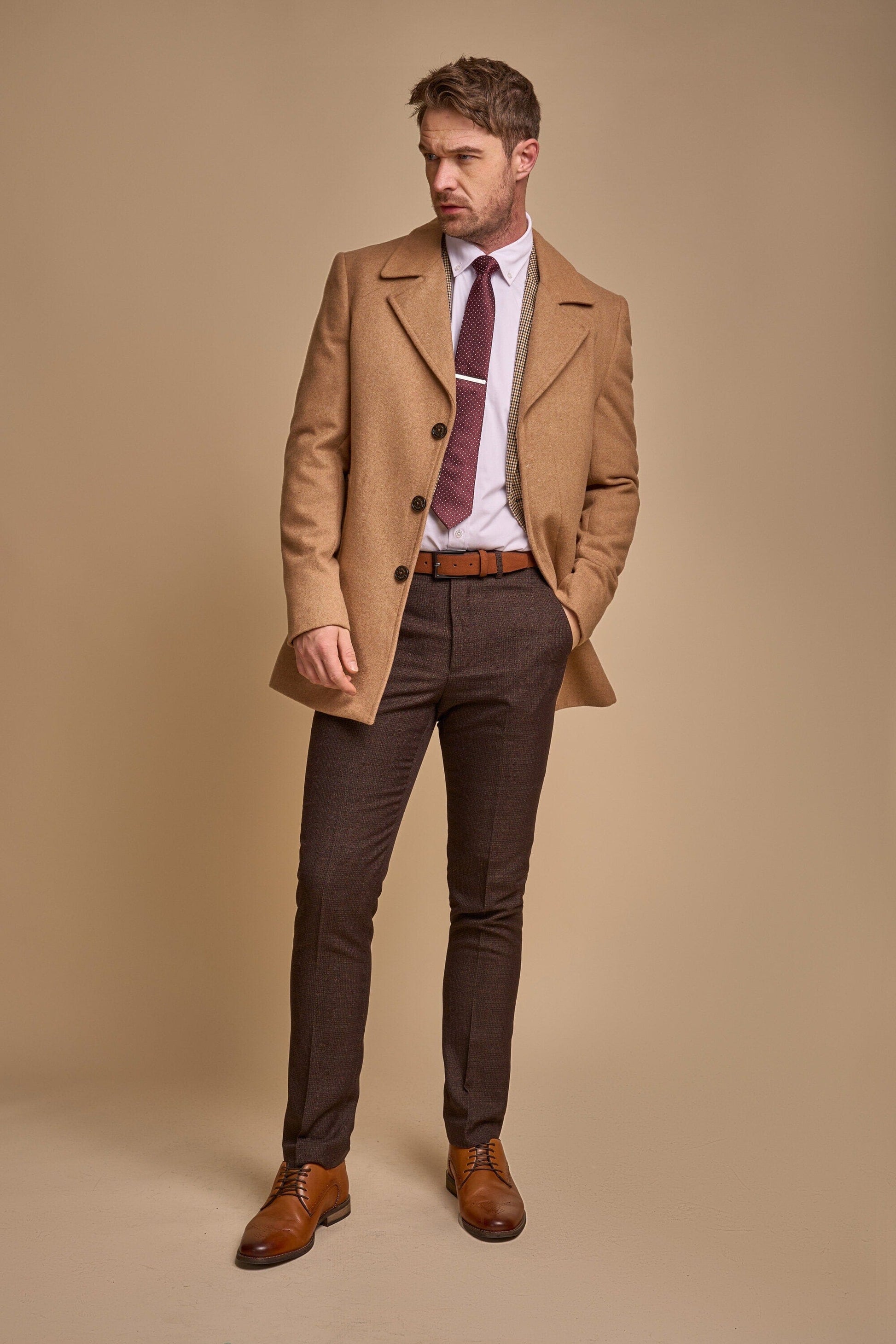 Marcus Camel Topcoat - Coats - - THREADPEPPER