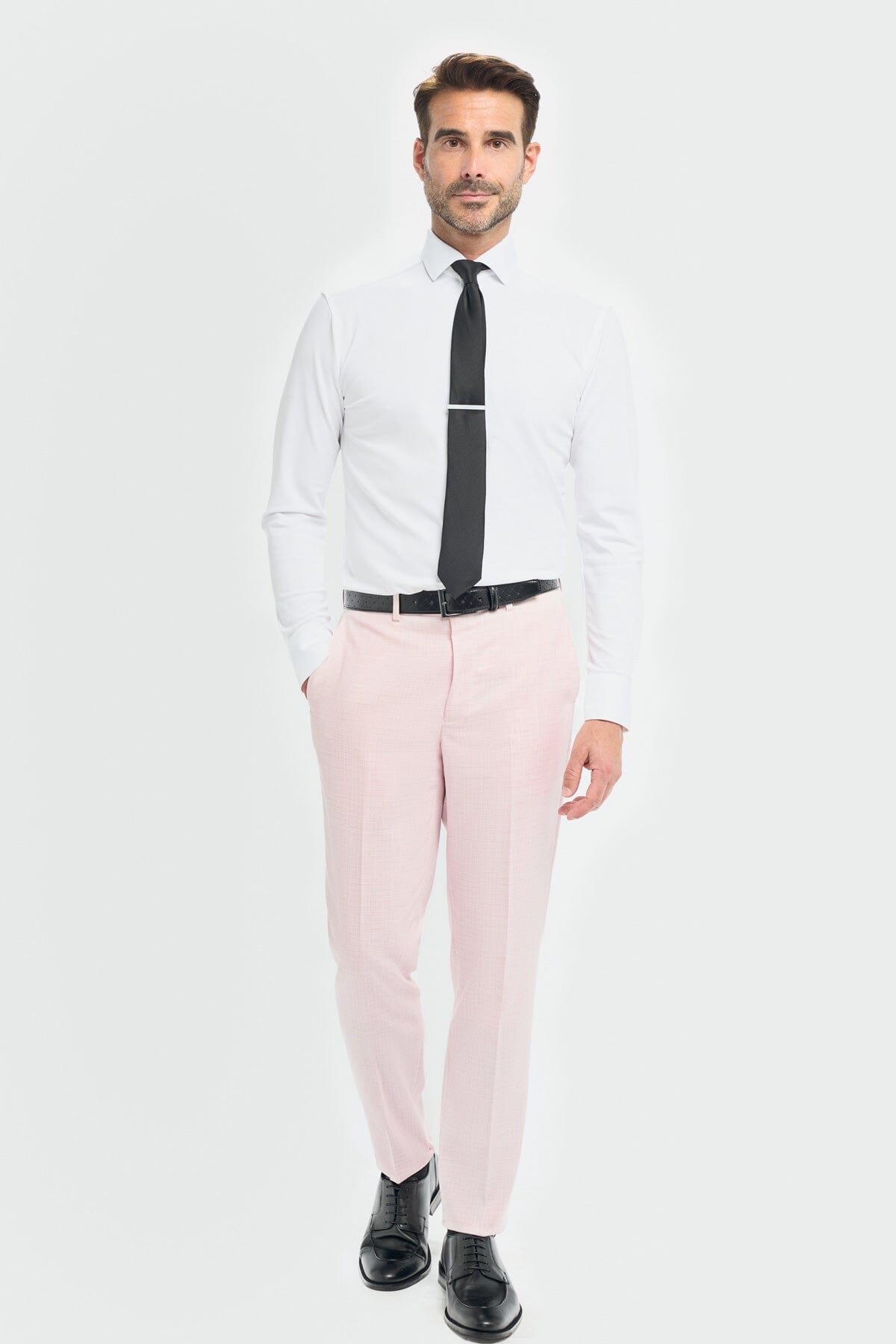 Mauve Checked Trousers - STOCK CLEARANCE - Trousers Sale - 