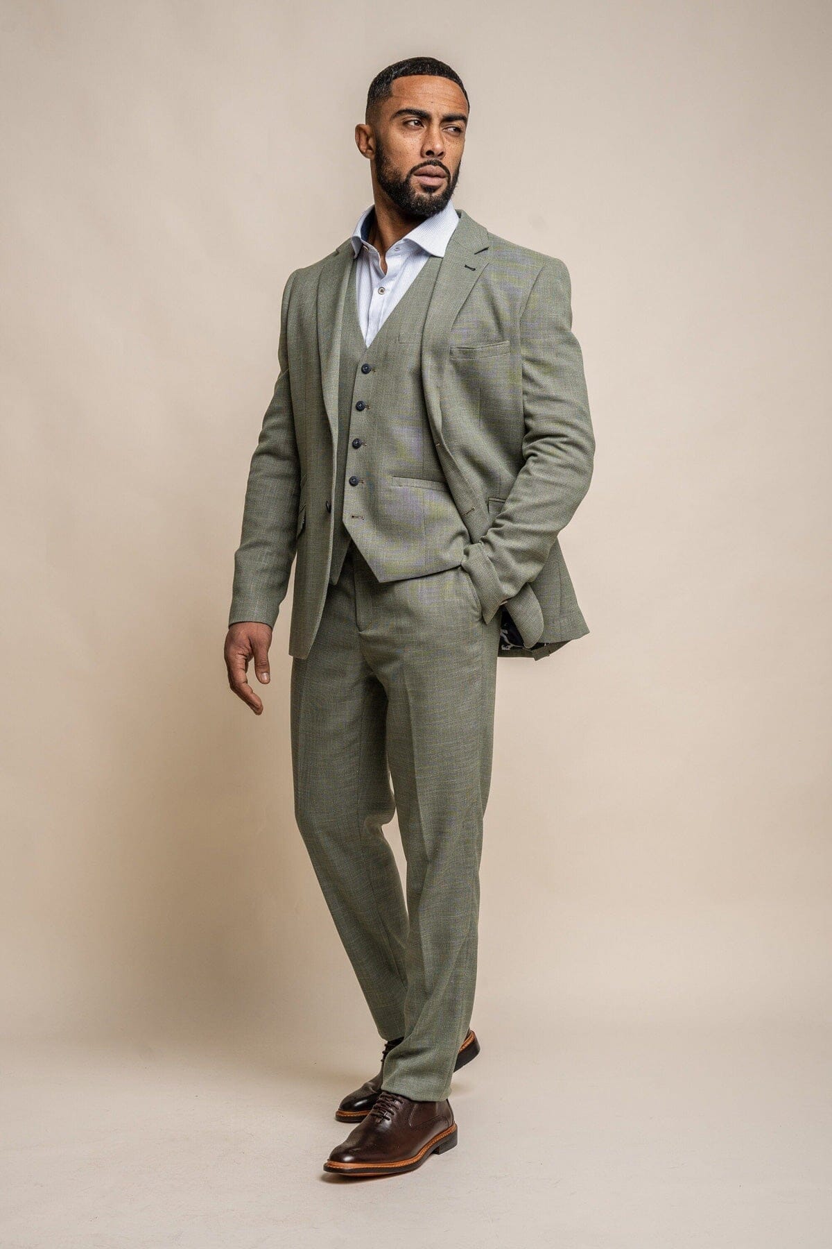 Miami Sage 3 Piece Suit - Suits - 