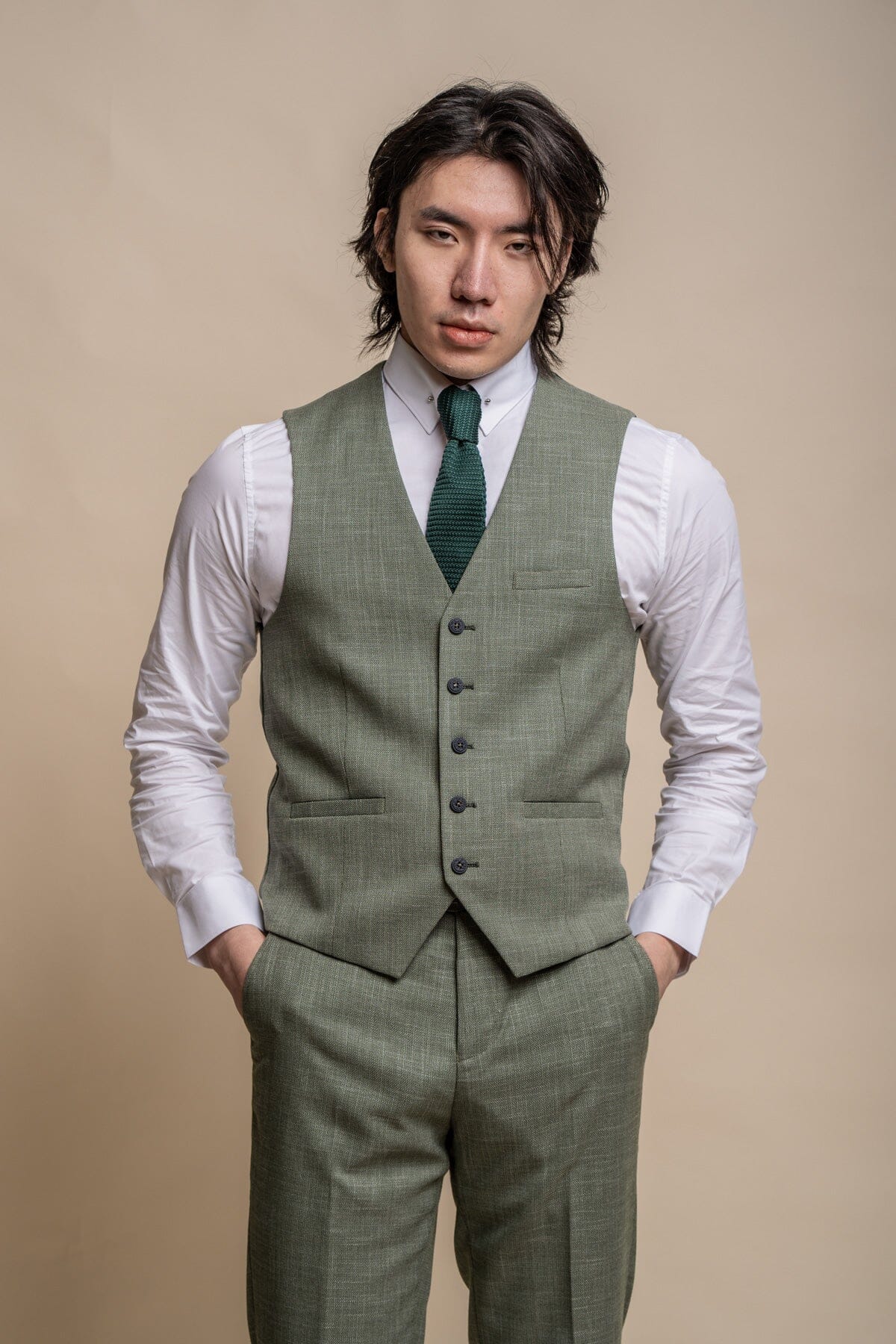 Miami Sage Waistcoat - Waistcoats - 34R 