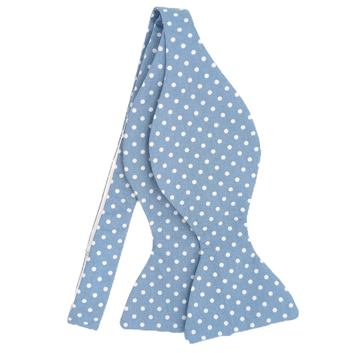 Mid Blue Spot Bow Tie - Bow Ties - Self-Tie Bow Tie Only 