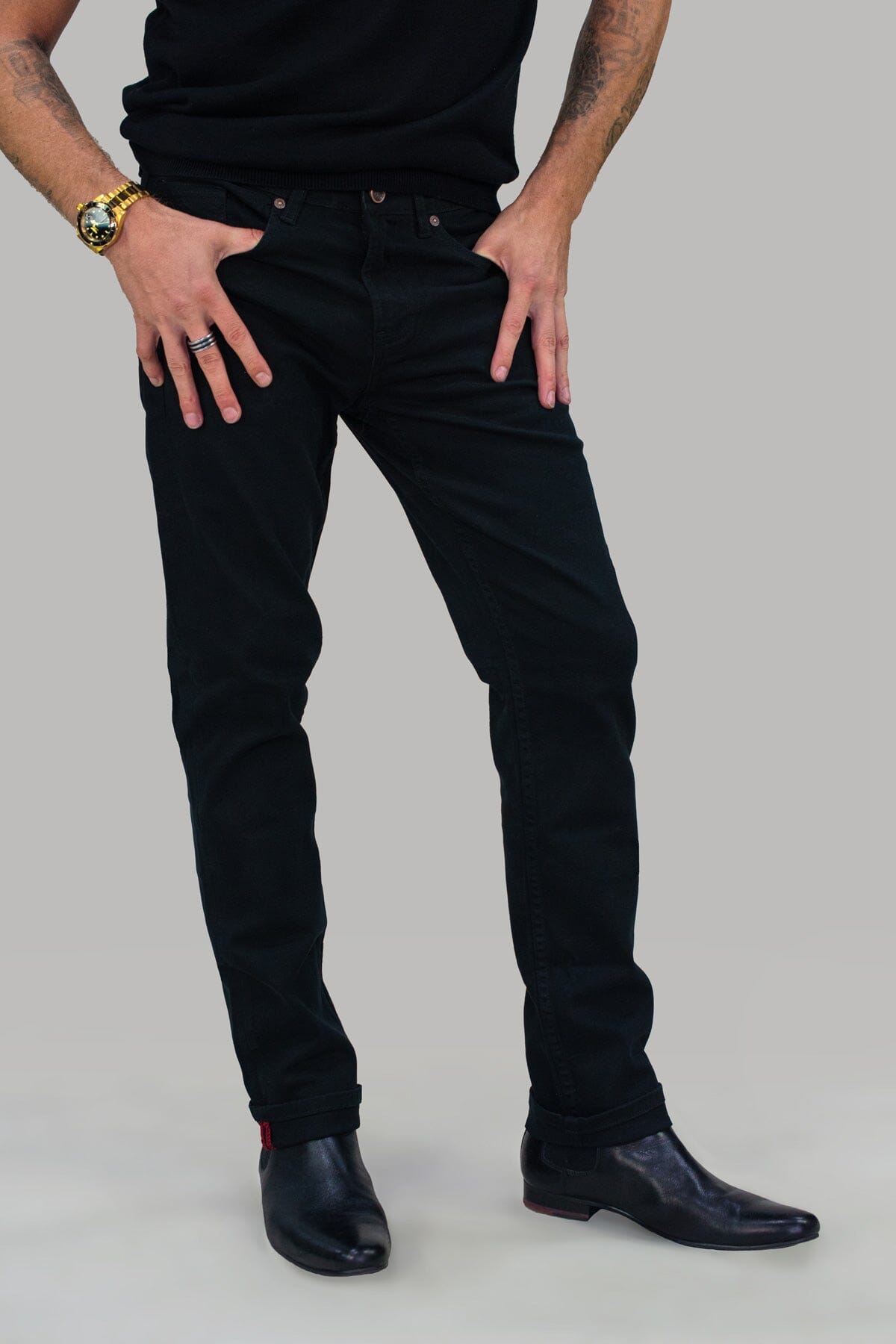 Milano Black Stretch Denim Jeans - Jeans - 