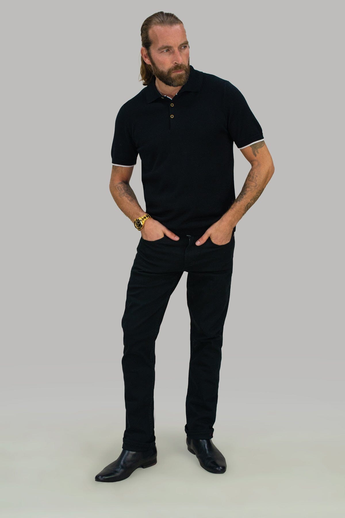 Milano Black Stretch Denim Jeans - Jeans - 