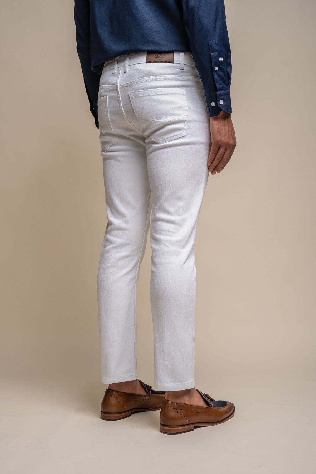 Milano White Stretch Denim Jeans - Jeans - 