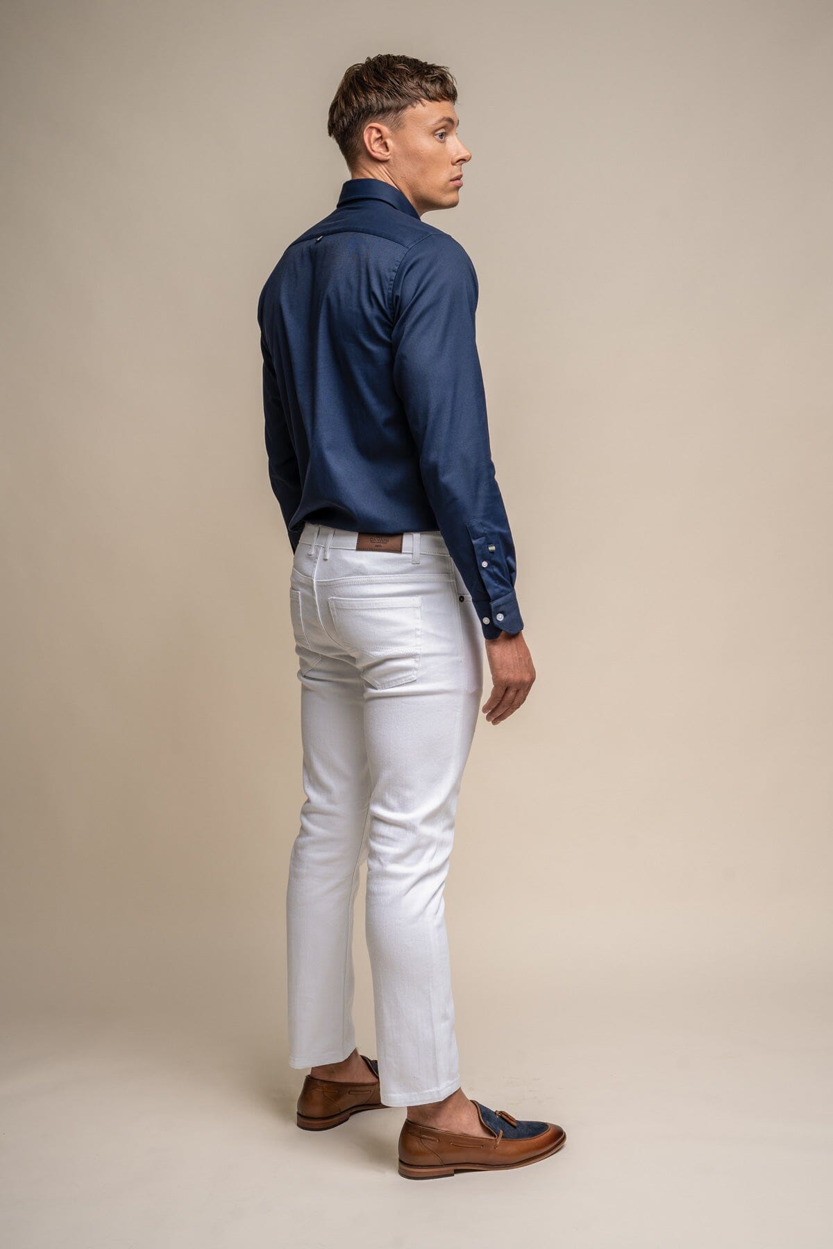 Milano White Stretch Denim Jeans - Jeans - 