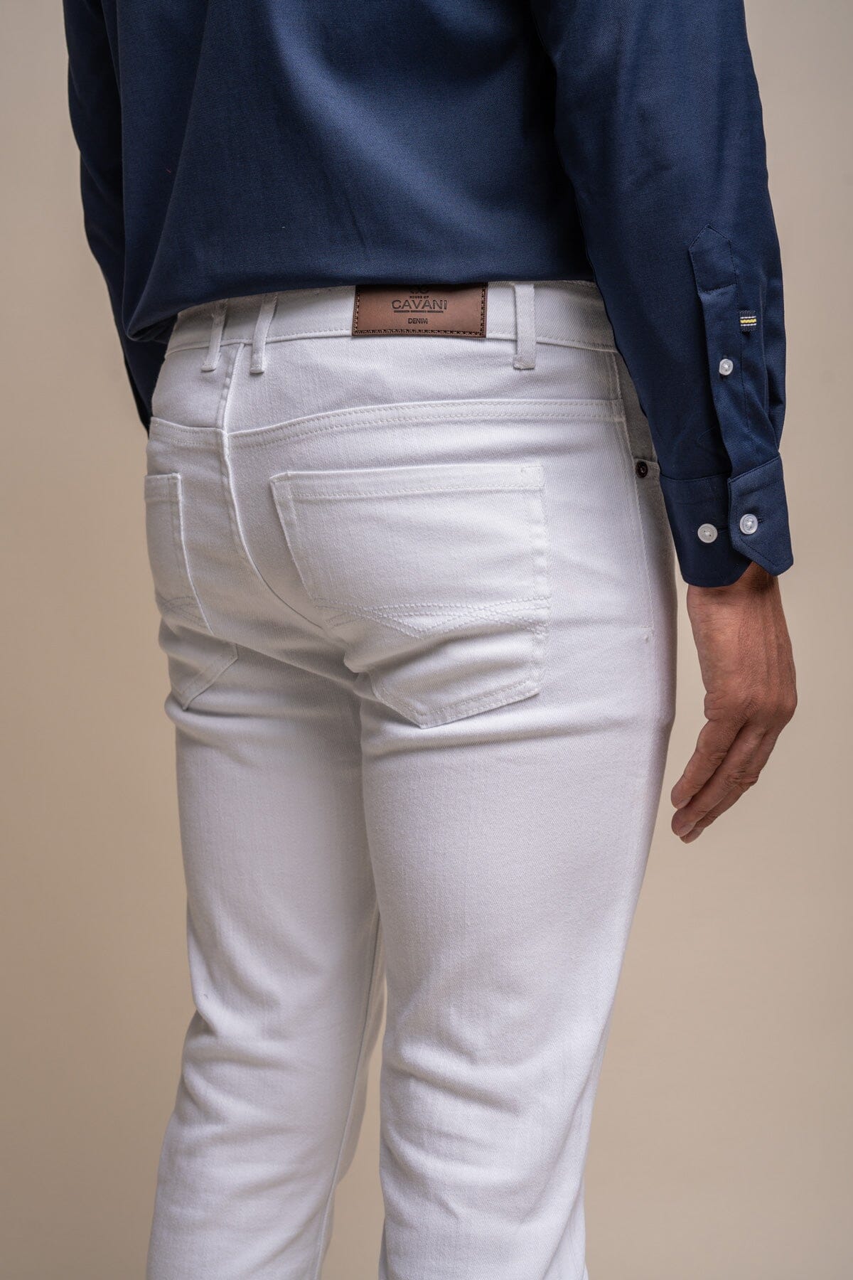 Milano White Stretch Denim Jeans - Jeans - 