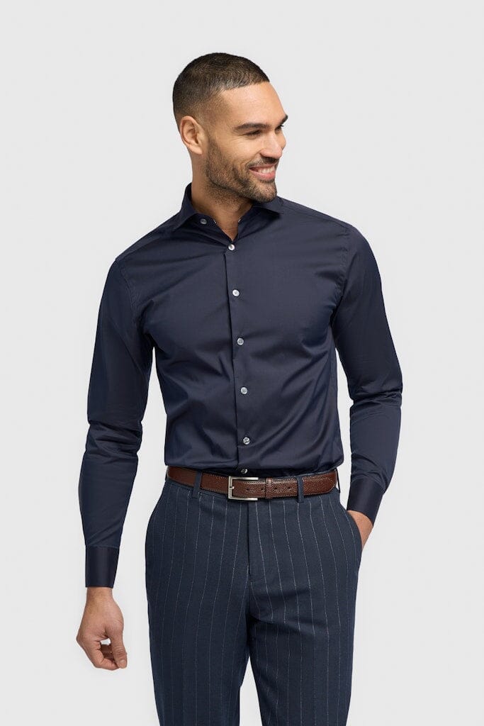 Monaco Shirt - Shirts - Navy S 