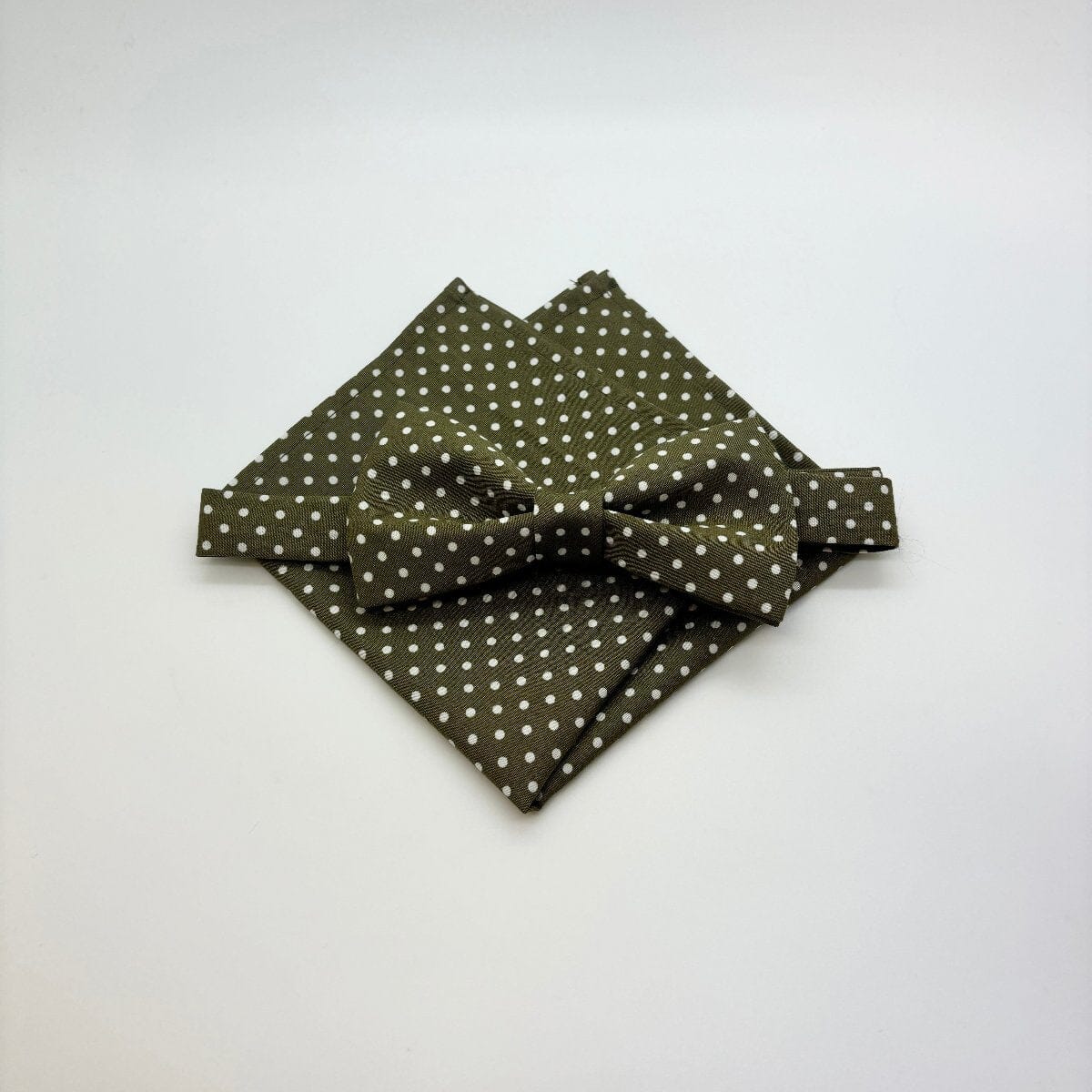 Moss Spot Bow Tie - Bow Ties - Pre-Tied Bow Tie & Pocket Square - Save £1.00 