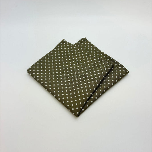 Moss Spot Cotton Pocket Square - Handkerchiefs - 