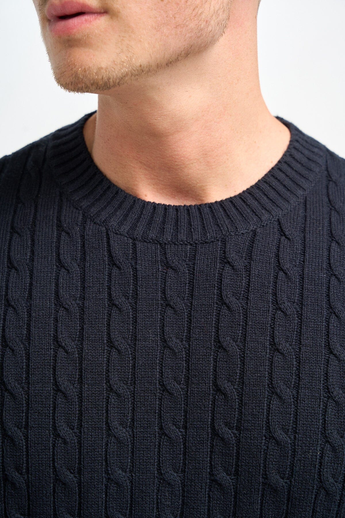 Navy Charcoal Crewneck Jumper - Jumpers - 