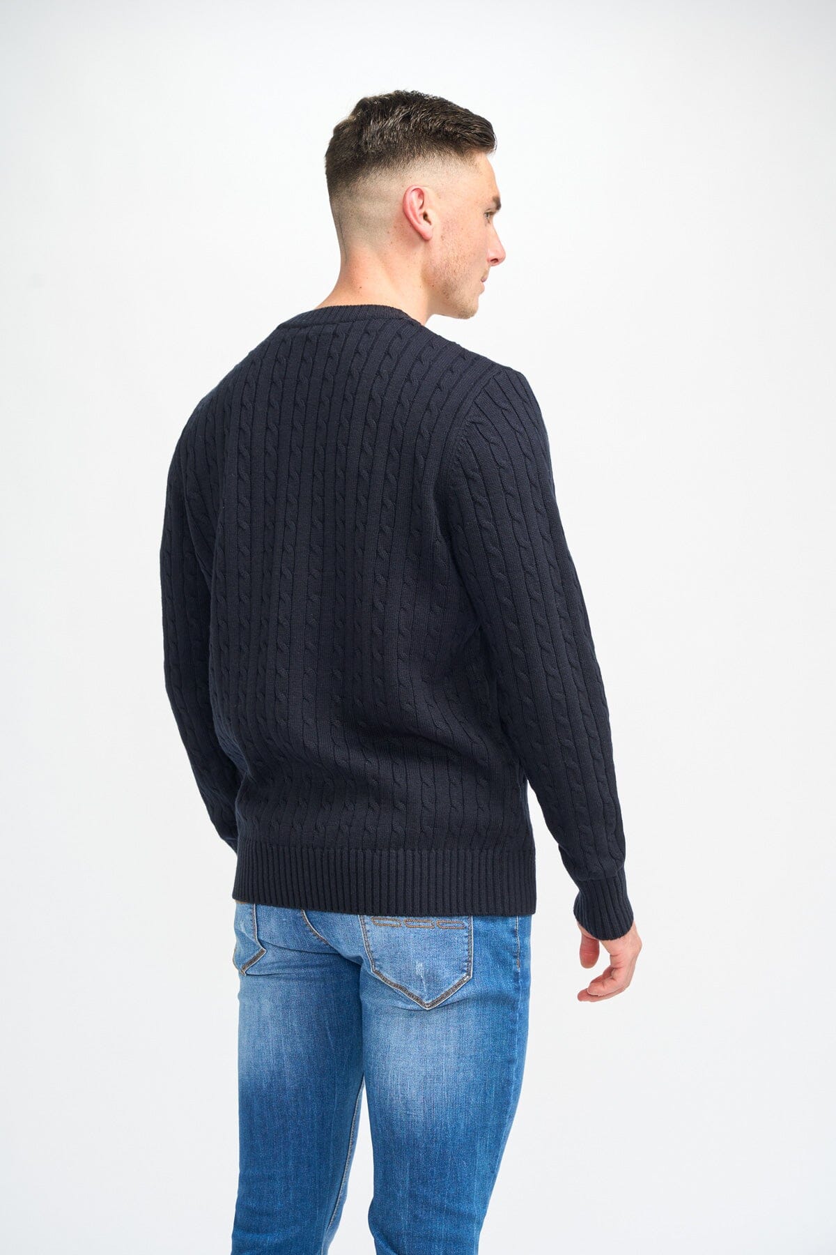 Navy Charcoal Crewneck Jumper - Jumpers - 