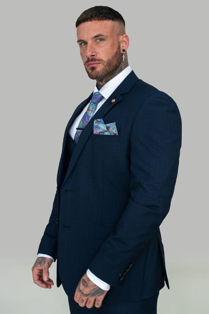 Navy Check Jacket - STOCK CLEARANCE - Blazers & Jackets Sale - 