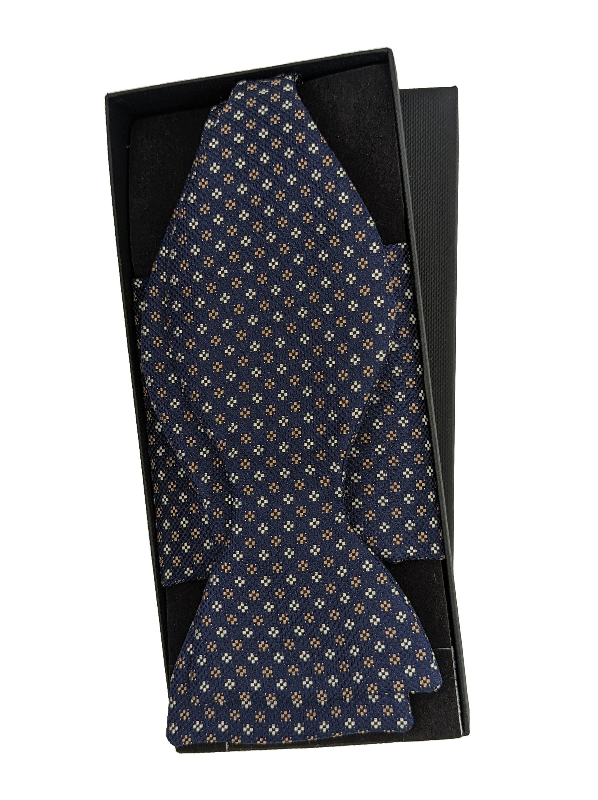 Navy Floral Silk Bow Tie Set - LIMITED EDITION - Bow Ties - - THREADPEPPER